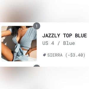 Princess polly Jazzy Blue Top